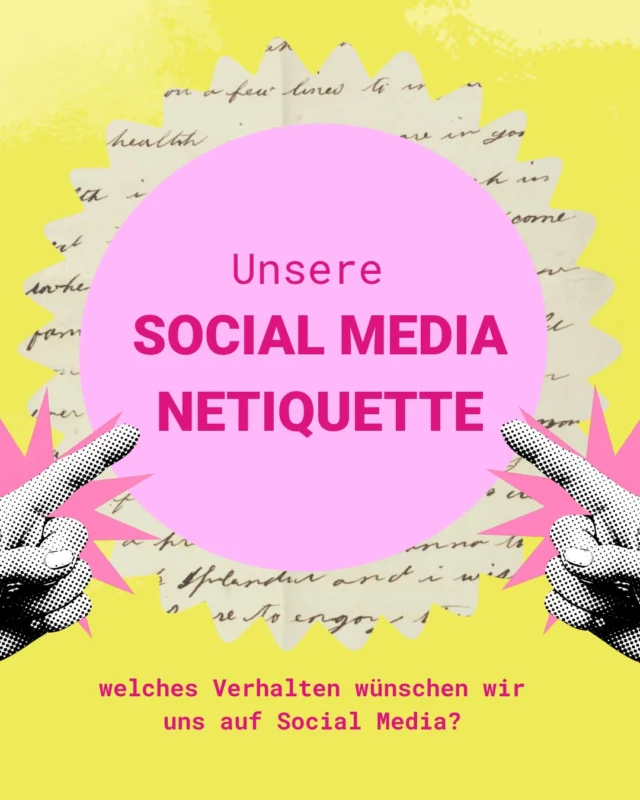 Mit unserer Netiquette vollen wir uns gemeinsam mit euch auf ein angenehmes Miteinander fokussieren. Das Internet bietet viel Anonymität, aber hinter jedem Wort, hinter jedem Post stehen echte Menschen mit echten Gefühlen. Seid nett zueinander & lasst uns mit Respekt in unserer Vielfalt begegnen & austauschen.

#haltungzeigen #Netiquette #austausch

@smf_verband @menschenstaerkenmenschen